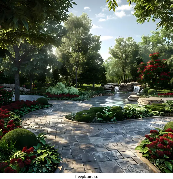 Chinese style garden landscape design renderings