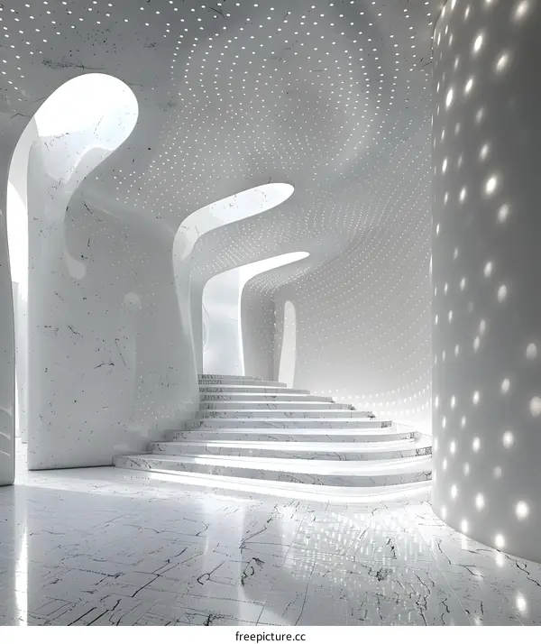 Modern White Staircase Architecture