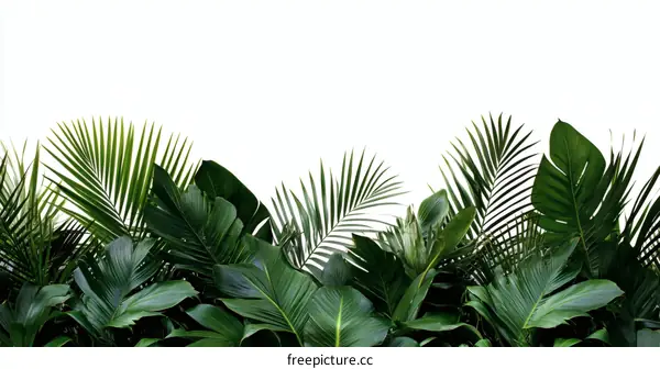 Tropical Green Leaves Background