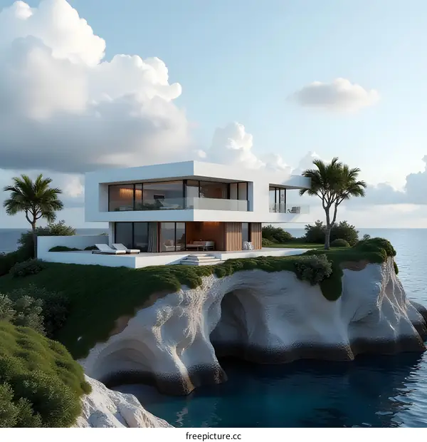 Modern Seaside Cliffside Home Design