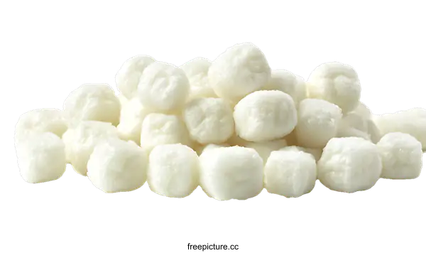 [Transparent Background PNG]Pile of White Puffed Snack Food