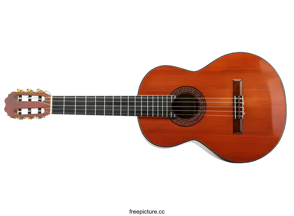 [Transparent Background PNG]A classical guitar with a beautiful polished body