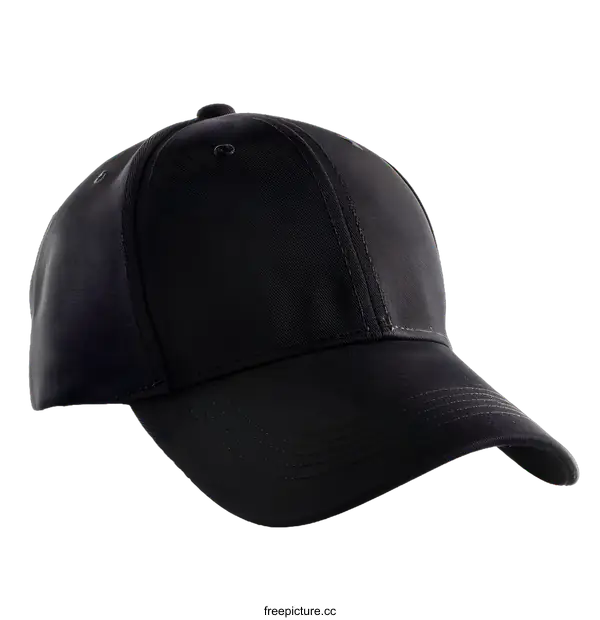 [Transparent Background PNG]Black Baseball Cap Mockup Isolated On White Background