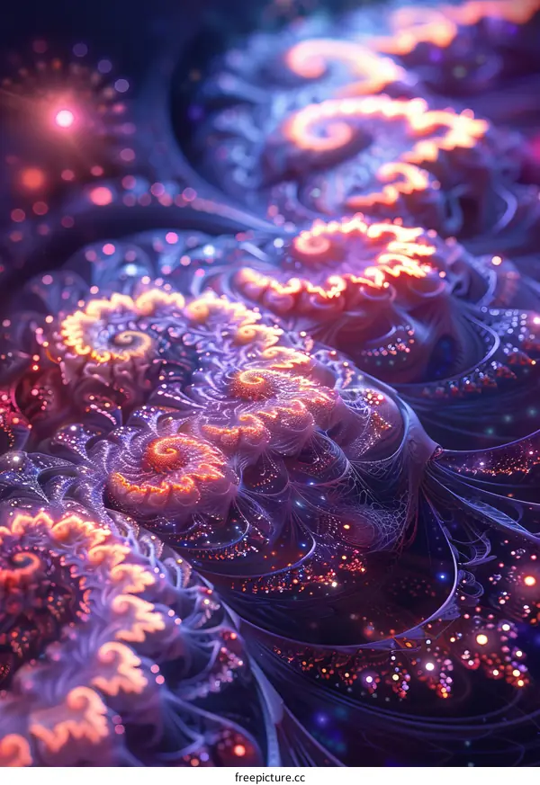 Colorful Fractal with Spirals