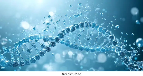 DNA Structure Illustration in Water