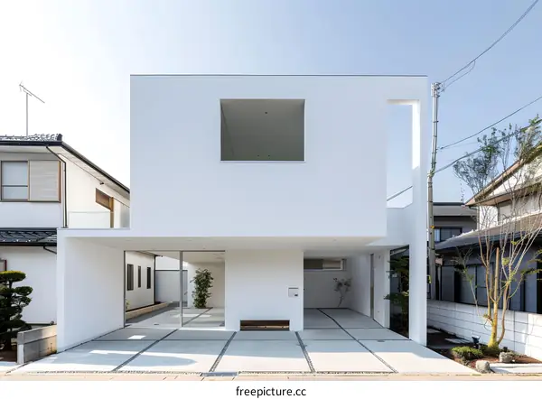 Modern White Minimalist Architecture House Design