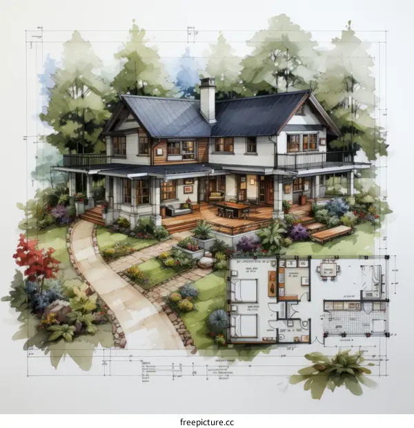 House Plan with Floor Plan