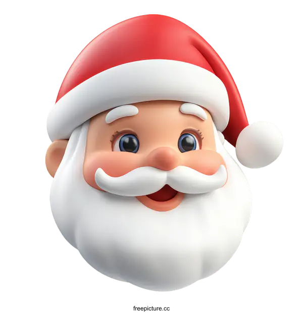 [Transparent Background PNG]Cartoon Santa Claus Head Illustration