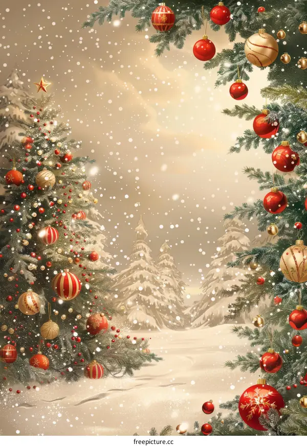 Christmas Eve Snow Scene