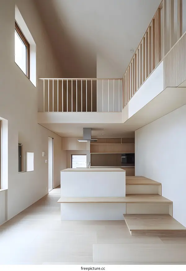 Modern Minimalist Open Floor Plan Kitchen Interior Design