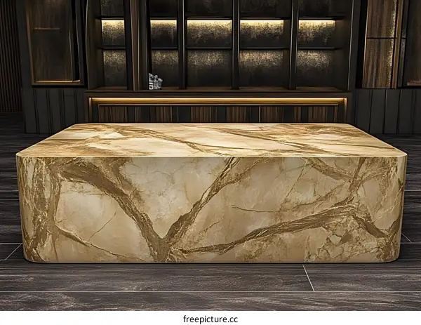Marble Tabletop With Shelf Background