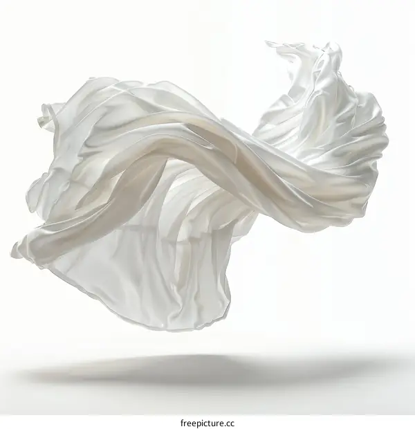 Elegant White Silk Fabric Drapery