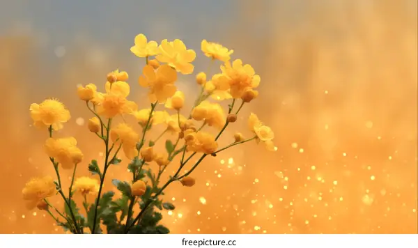 Beautiful Yellow Flowers in Soft Light