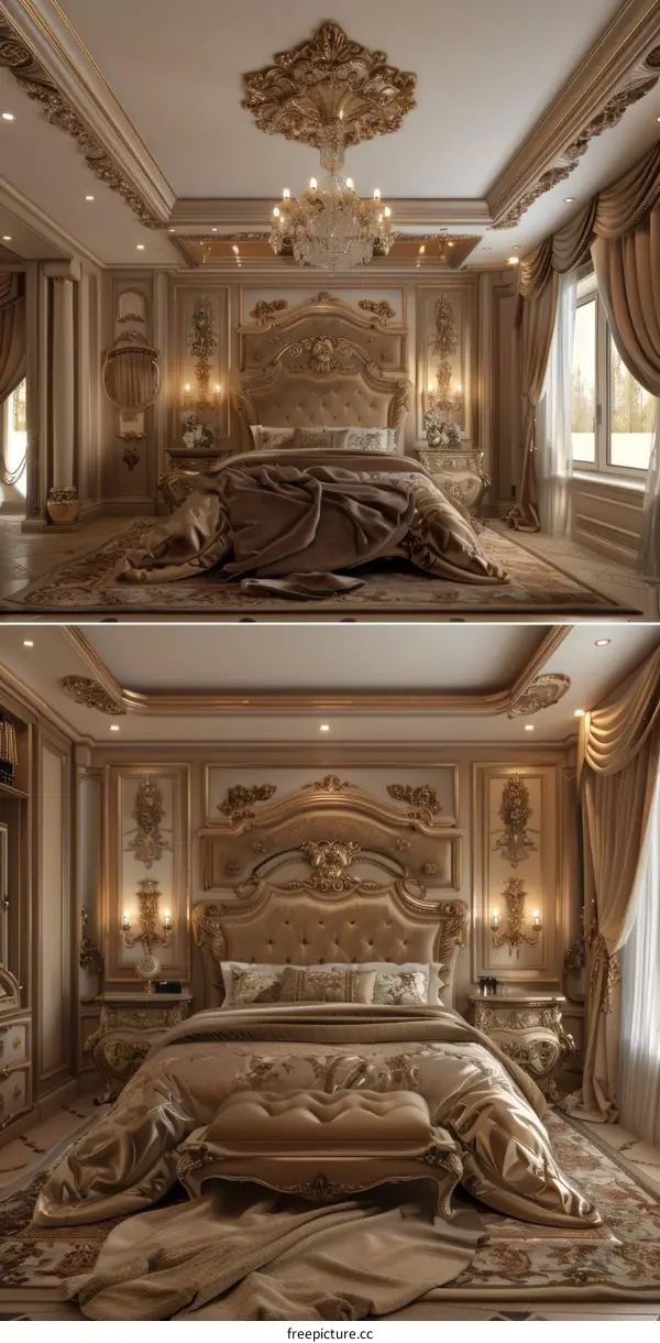 Luxury Bedroom Interior Design Illustration