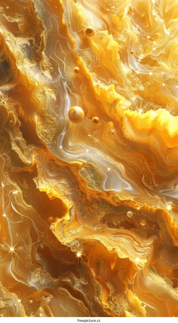 Abstract Golden Marble Texture Background Design