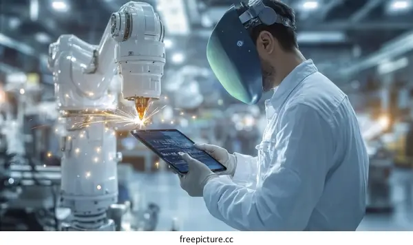 Industrial Robot and Worker Monitoring Process