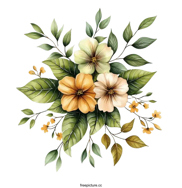 [Transparent Background PNG]Beautiful Floral Bouquet Illustration