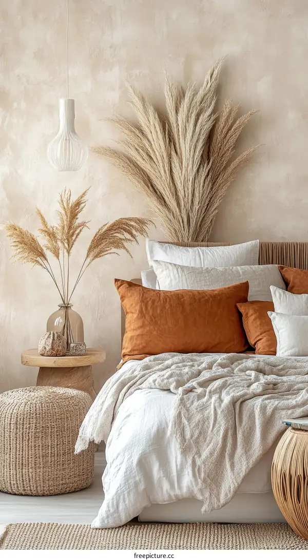 Bohemian Bedroom Decor with Natural Elements