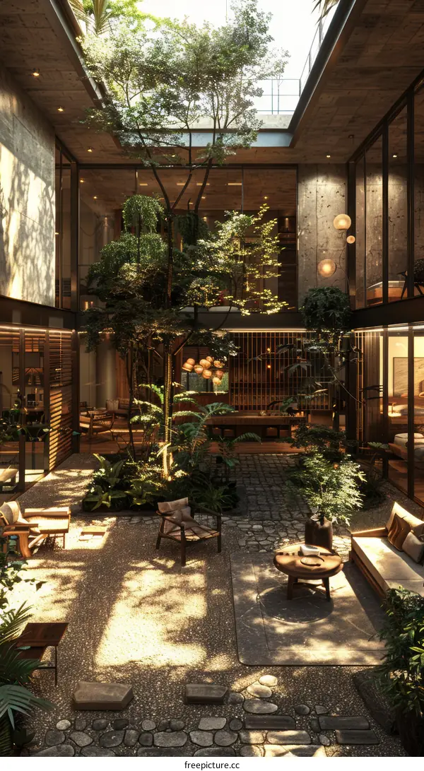 Modern Tropical Courtyard Design Concept