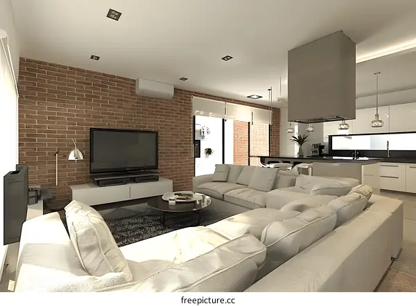 Modern Open Concept Living Room Interior Design