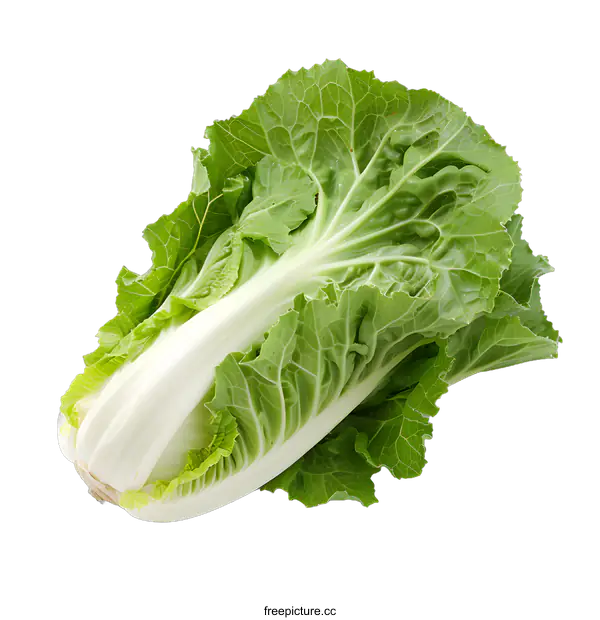 [Transparent Background PNG]Fresh Green Napa Cabbage Isolated on White Background