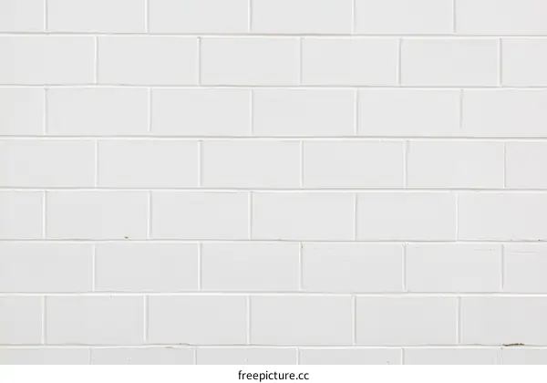 Plain White Brick Wall Texture Background