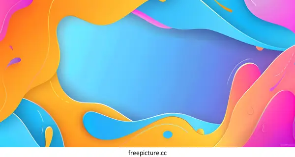 Abstract Colorful Fluid Shapes Background