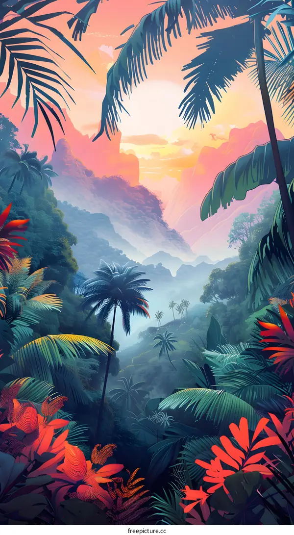 Tropical Sunset Paradise Valley