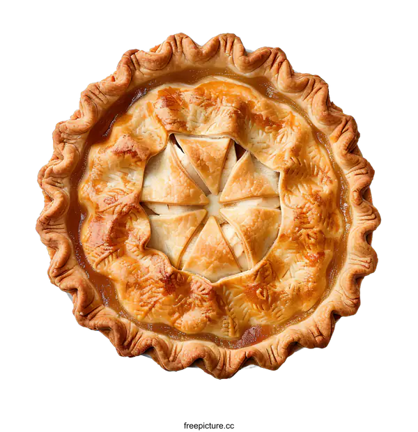 [Transparent Background PNG]A delicious apple pie with a lattice crust