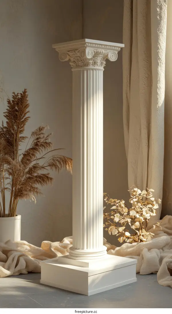 Elegant White Classical Column Decor