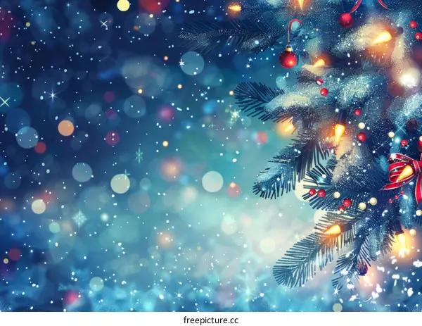 Christmas Tree Decorations Shine Brightly