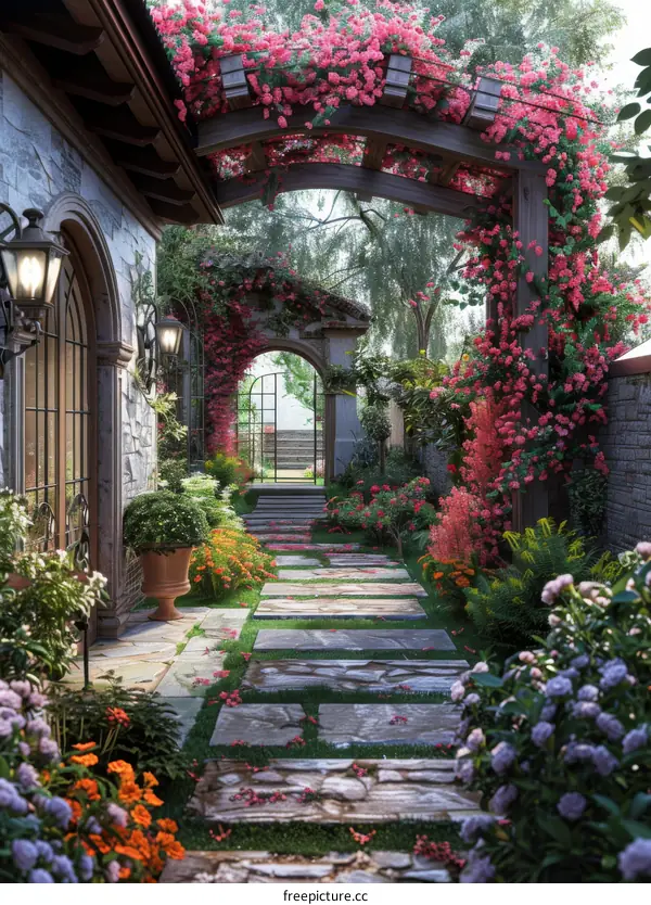 Romantic Flower Archway