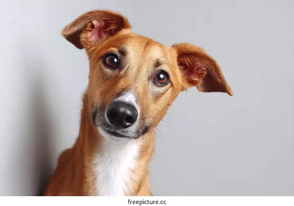 Cute Dog Portrait with Curious Expression