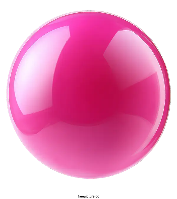 [Transparent Background PNG]Glossy Pink Sphere