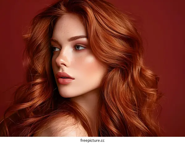 portrait of a beautiful redheaded woman