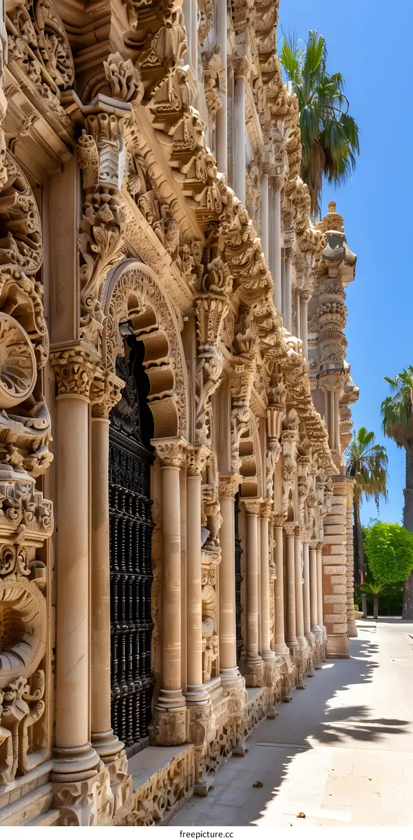 Intricately Carved Facade