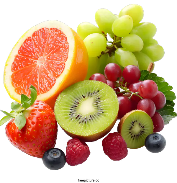 [Transparent Background PNG]Fresh and Colorful Fruit Platter
