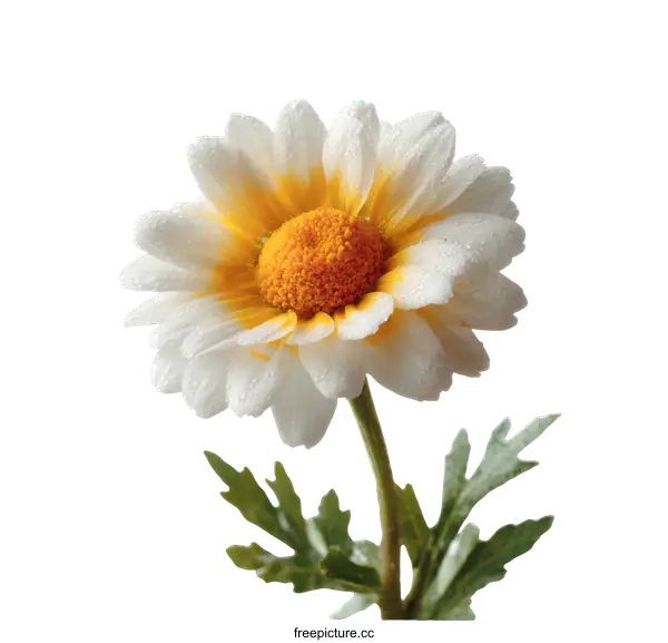 [Transparent Background PNG]Closeup of a Delicate White Daisy Flower