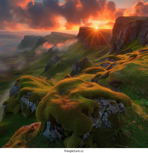 The Quiraing on the Isle of Skye in Scotland