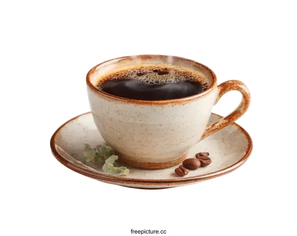 [Transparent Background PNG]A Hot Cup of Coffee with Steam
