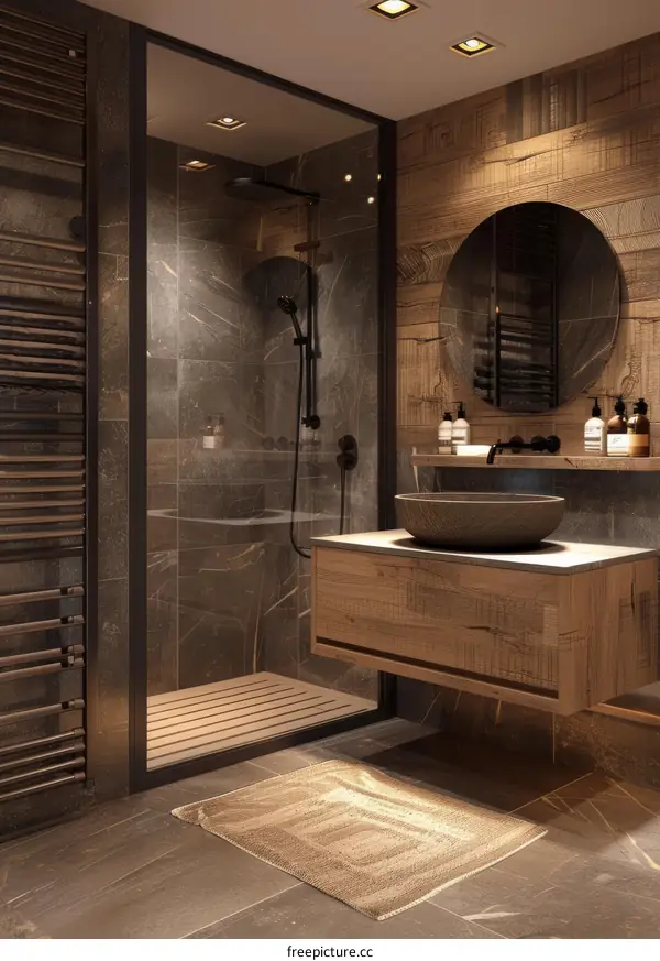 Modern Rustic Bathroom Interior Design