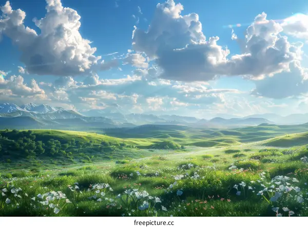 Stunning Mountain Meadow Landscape
