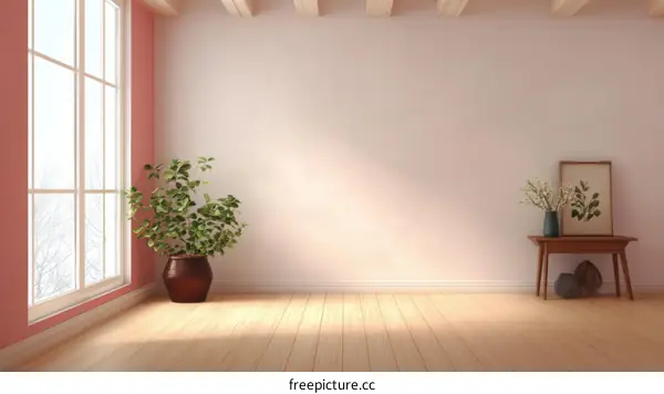 Empty Modern Room Interior Design Illustration