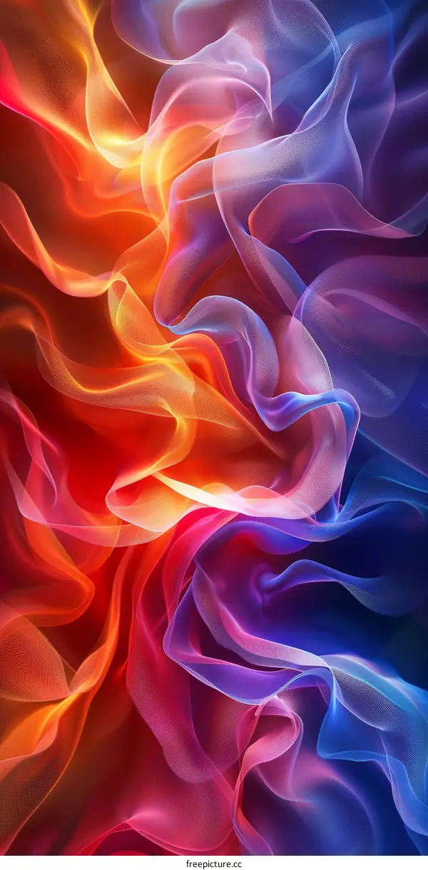 Abstract Colorful Flowing Fabrics