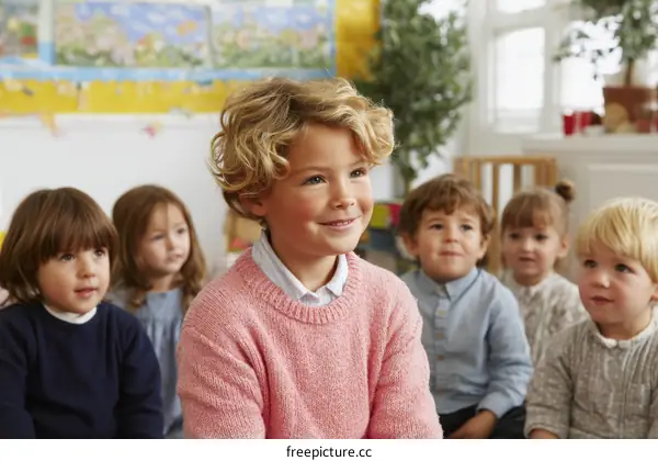 Preschool Children Listening Attentively