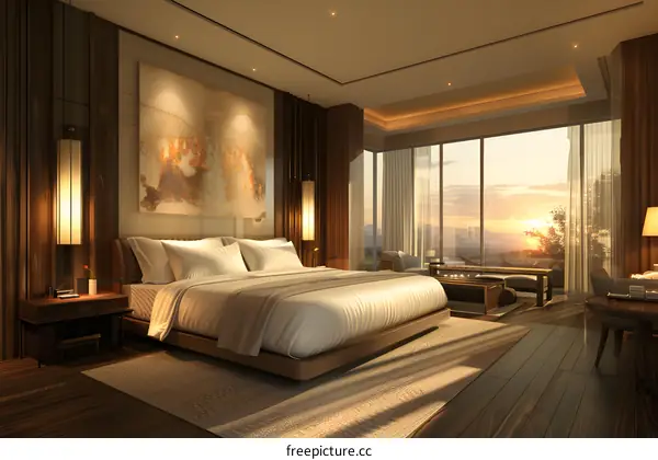 Luxury hotel bedroom