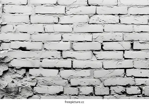 weathered white painted brick wall texture background