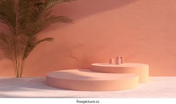 Peachy Pastel Product Display Stage