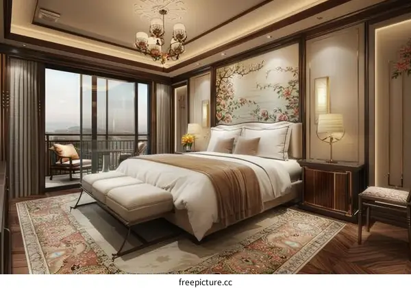 Luxury Bedroom Interior Design Illustration