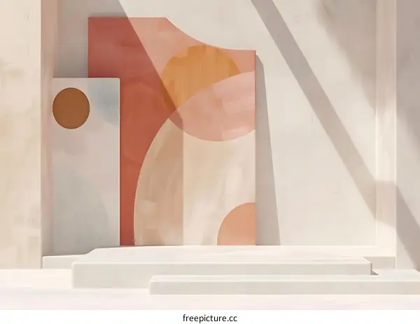 Abstract Minimalist Geometric Shapes Background